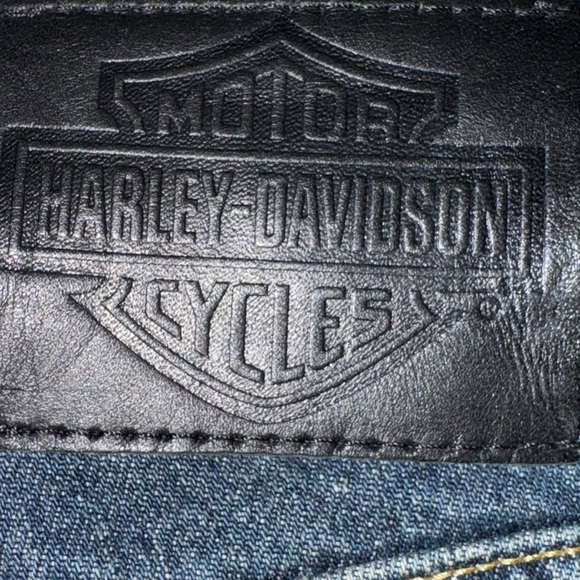 NWOT Harley Davidson Men’s Denim Jeans SZ 34X34 Blue Fading Zip Up 100% Cotton - Picture 5 of 9